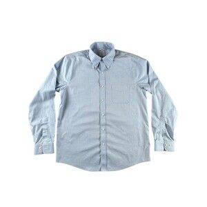 Brooks Brothers 1818 Shirt Mens 15.5 34/35 Regular Oxford Blue Non-Iron